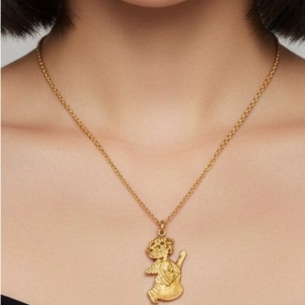 NEW “Angel in Prayer” Gold-Tone Necklace – Made in USA